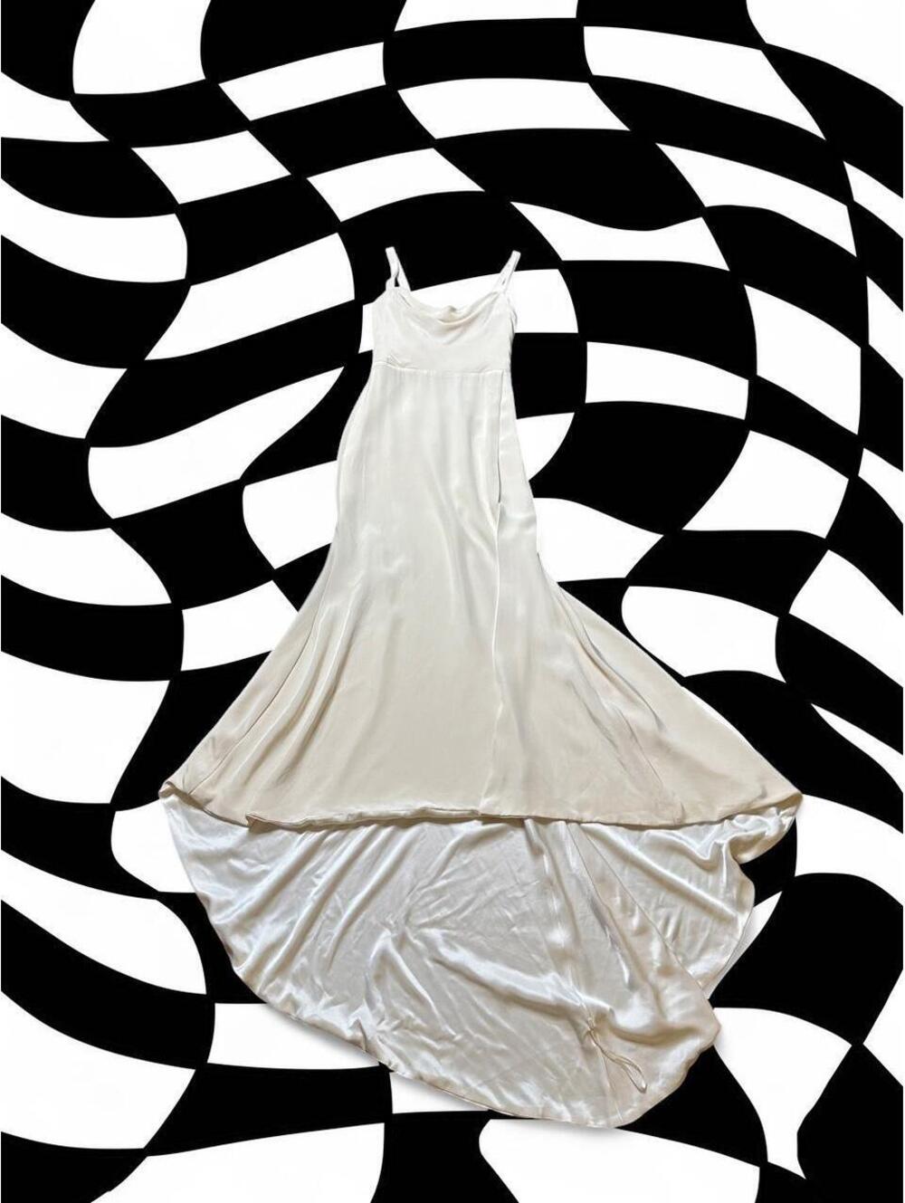 Prea James Bridal White Silk Dress